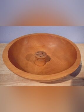 Vintage Baribocraft Canada Solid Maple Wood Nut Bowl